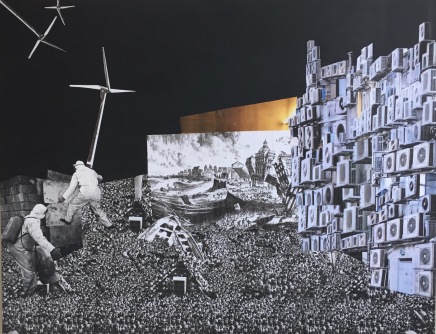 impact, overbefolkning, collage, Linda Sandbjerg